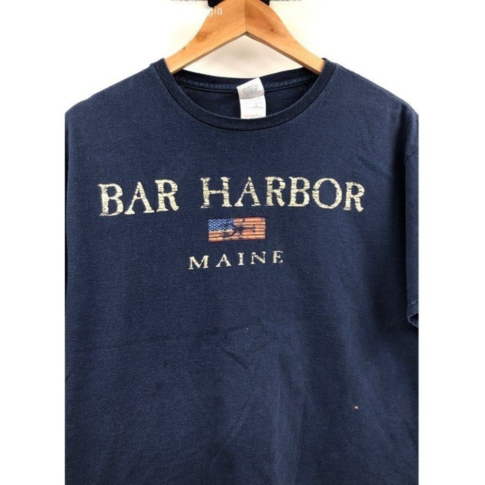 Unisex Delta Blue Bar Harbor Maine Tee Shirt - Size Large